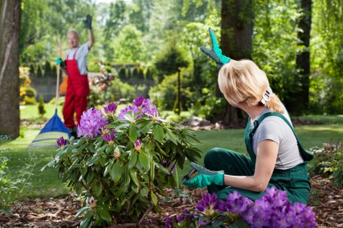 Garden waste being separated for recycling in Rainham